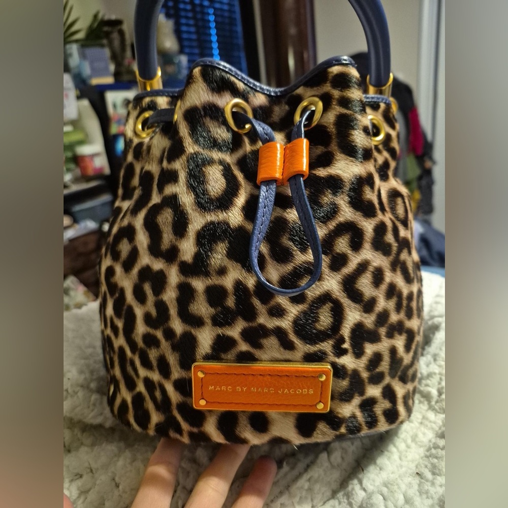 Marc By Marc Jacobs Leopard Print Tote with Blue Accents - Picture 5 of 10
